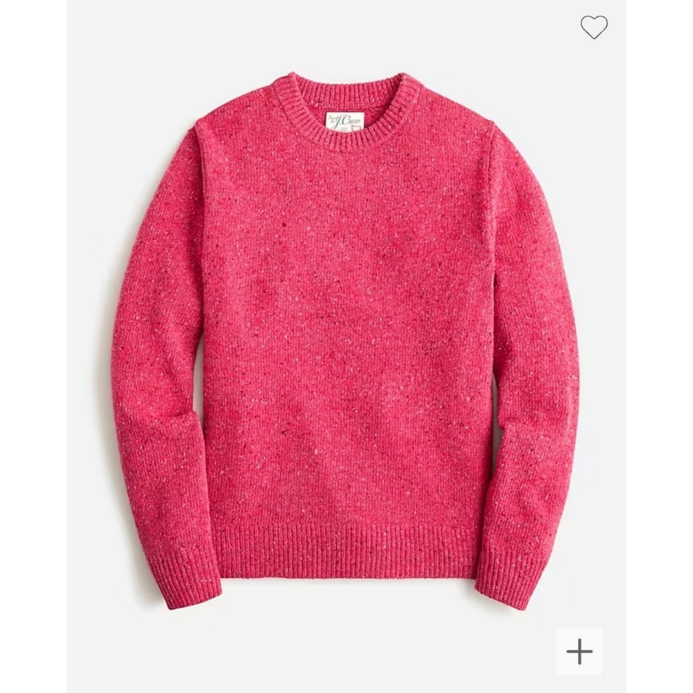 NWT J. Crew Irish Donegal 100% Wool Fisherman Sweater Barbiecore Fair-Trade - Picture 7 of 7
